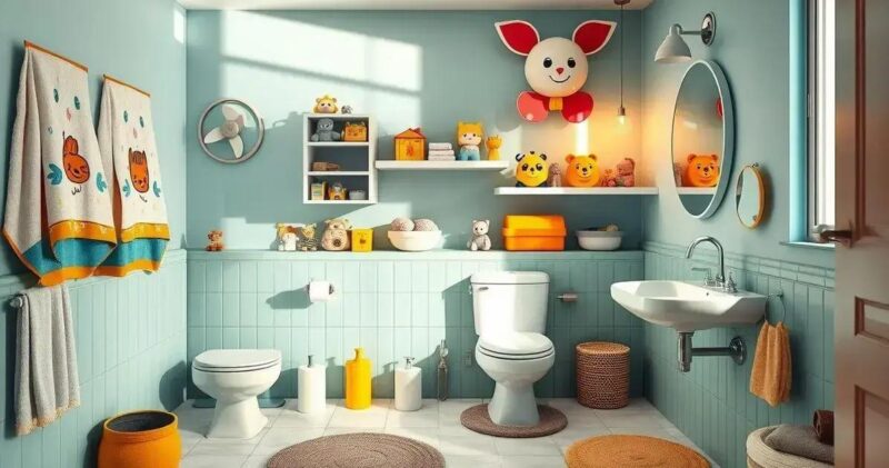 Quais são as melhores ideias para banheiros infantis? banheiro fotos