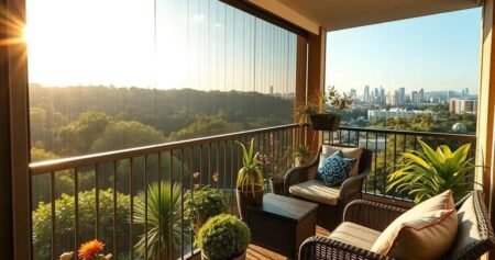 Qual a funcionalidade da tela mosquiteira em varandas? Persiana integrada