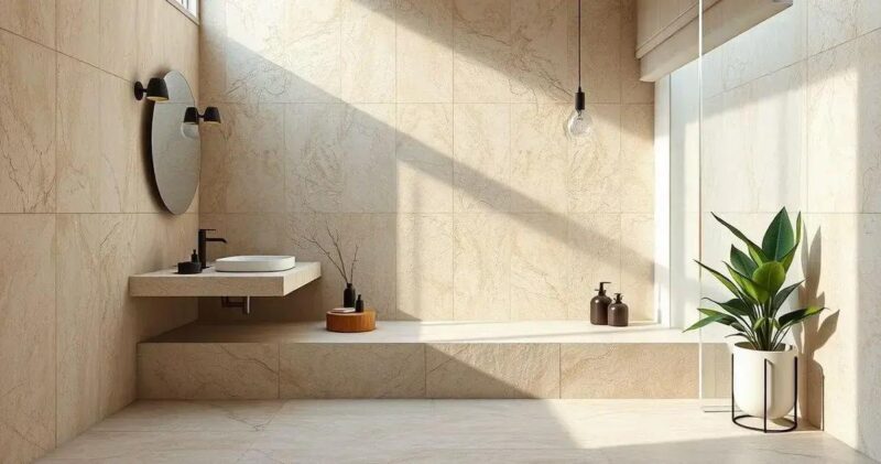 banheiro travertino