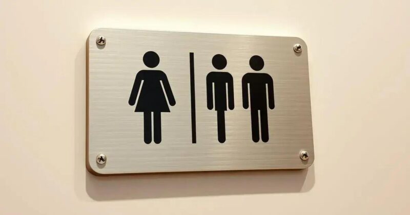 banheiro unissex placa