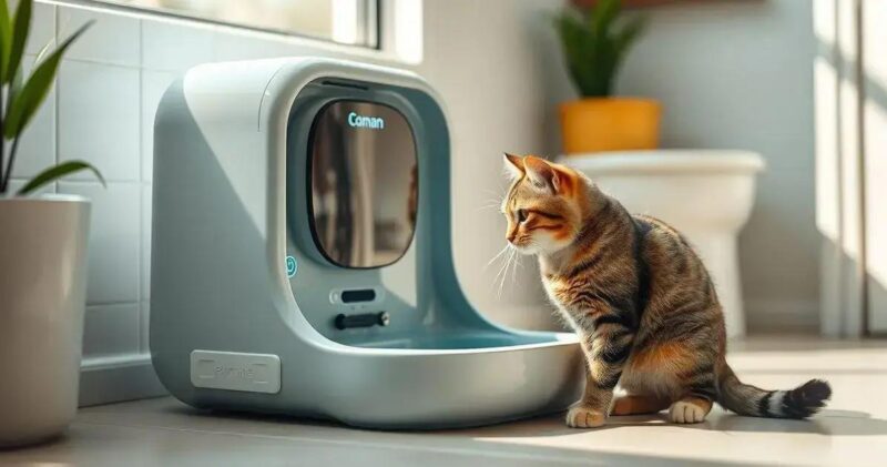 banheiro gato automatico